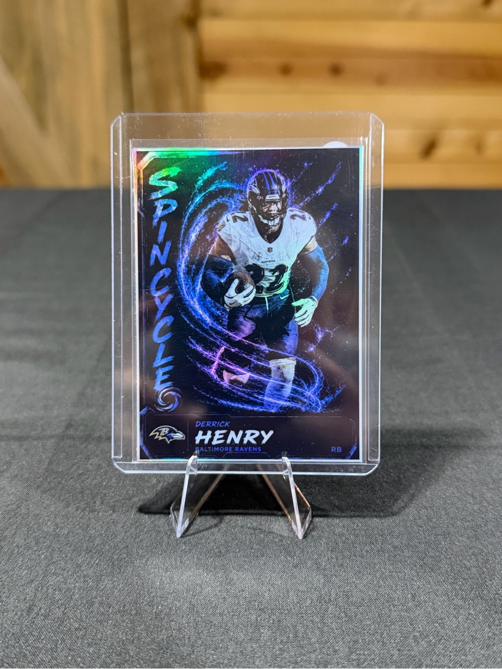 Derrick Henry Baltimore Ravens Spin Cycle Custom Football Card
